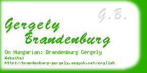 gergely brandenburg business card